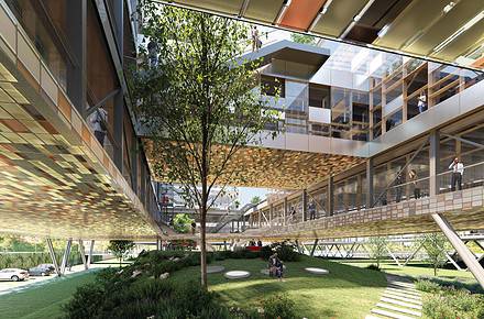 Render Centro de Negocios Delta (Picharchitects)