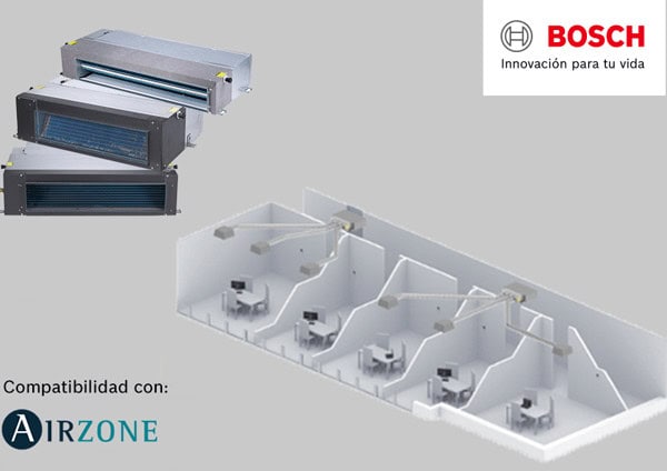 Las unidades interiores de conducto de sistemas VRF de Bosch se unen a la climatización por zonas