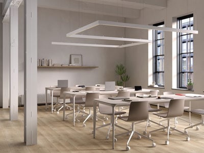 Simon 860:  Sistema de iluminación lineal para espacios de trabajo saludables y productivos