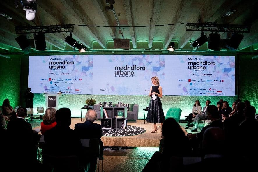 En la imagen, Ángela Baldellou, directora gerente del COAM y directora del foro. Fotografía: Blondloyal